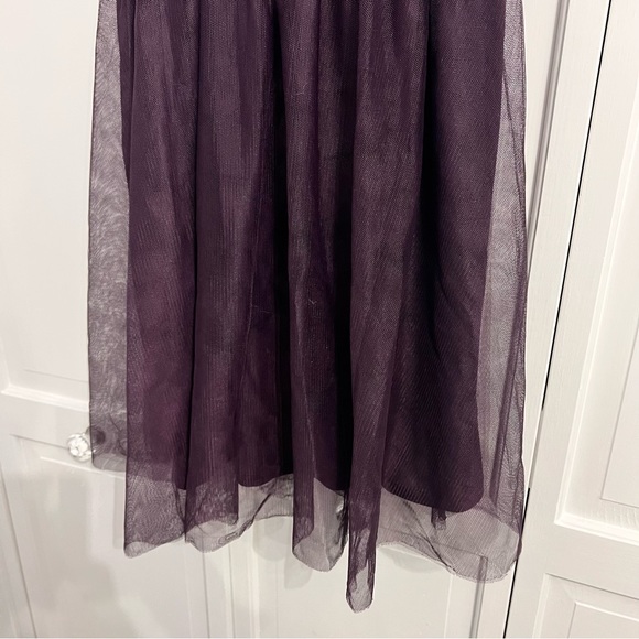 Plum velvet & tulle dress - Picture 2 of 5